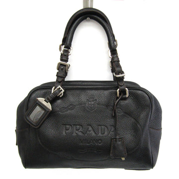 PRADA VIT.DAINO PRINT BR3091 Women's Leather Handbag Black