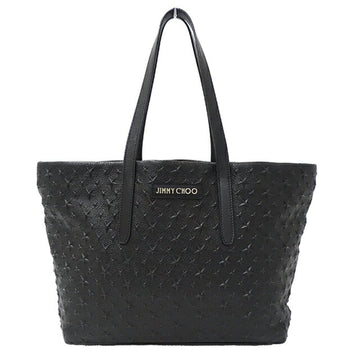 JIMMY CHOO Bag Women's Tote Star Embossed Leather Black