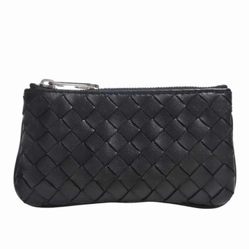 Bottega Veneta Intrecciato Leather Coin Case 131232 Black