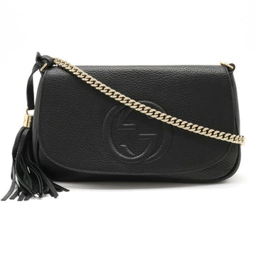 Gucci Soho Tassel Bag Leather Black 336752