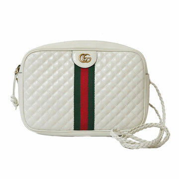 GUCCI GG Marmont Shoulder Bag Leather White Women's