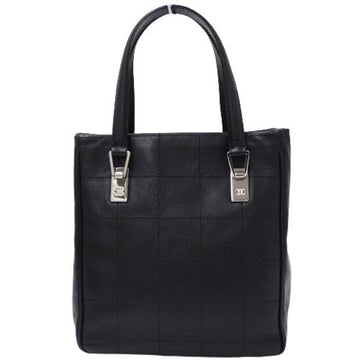 Chanel bag chocolate bar Lady's tote handbag caviar skin black compact