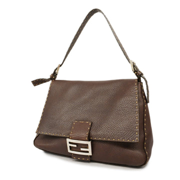 FENDIAuth  Selleria Mamma Bucket Women's Leather Handbag Brown