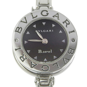 BVLGARI B-ZERO1 BZ22S Stainless Steel Silver Quartz Analog Display Women's Black Dial Watch