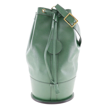 HERMES Standy Shoulder Bag Vintage Vaux Epsom Green 〇Z Women's