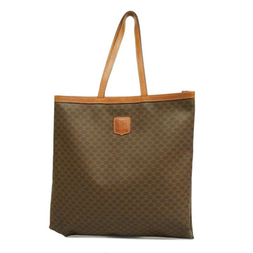 CELINE Tote Bag Macadam Leather Brown Gold Hardware Women's