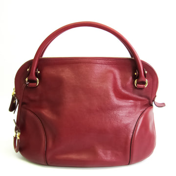 SALVATORE FERRAGAMO Gancini Women's Leather Handbag Bordeaux