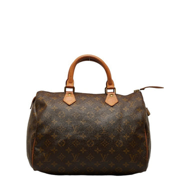 LOUIS VUITTON Monogram Speedy 30 Handbag Boston Bag M41526 Brown PVC Leather Ladies