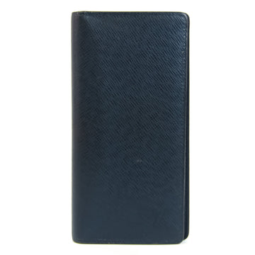 Louis Vuitton Taiga Portofeuil-Braza M30502 Men's Taiga Leather Long Wallet (bi-fold) Navy Blue