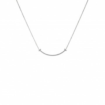 TIFFANY T Smile Small Necklace/Pendant K18WG White Gold