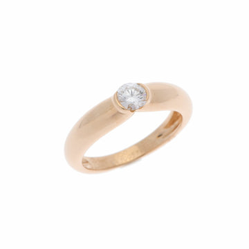 CARTIER Sherry Ring Single Diamond #51 No. 10 Women's K18 Yellow Gold