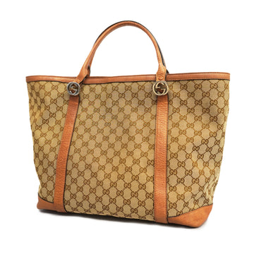 GUCCIAuth  GG Canvas Tote Bag 296835 Women's Beige,Brown