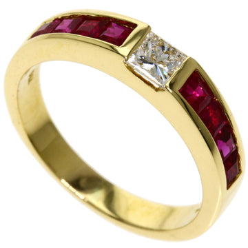 TIFFANY Diamond Ruby Ring / K18 Yellow Gold Ladies  & Co.