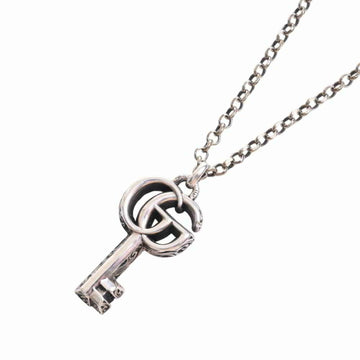 GUCCI SV925 double G key necklace 627757 silver
