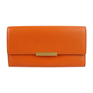 BOTTEGA VENETA trifold wallet 578751 calf leather orange system gold hardware long continental