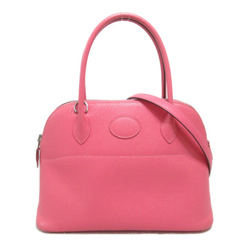 HERMES Bolide27 handbag Pink Rose azalee leather Epsom