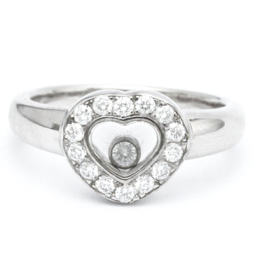 CHOPARD Happy Hearts Diamond Ring White Gold [18K] Fashion Diamond Band Ring Silver