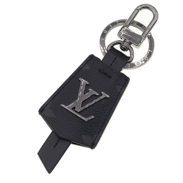 LOUIS VUITTON Keyring Monogram Eclipse Keychain Cloche Cle M63620 Bag Charm Men's Black Hook