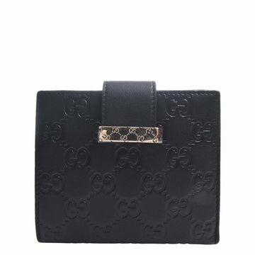 GUCCIsima Leather Bifold Wallet 212090 Black Women's