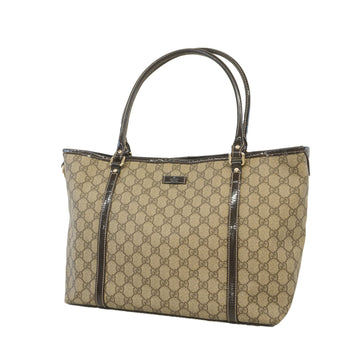 Gucci Tote Bag GG Supreme 197953 Beige Gold Metal