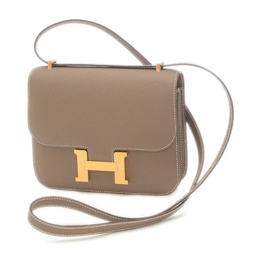 HERMES Constance mini Miroir handbag Epson Etoupe gold metal fittings B engraving