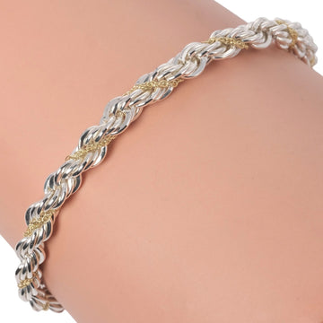 TIFFANY Bracelet Twist Combination Silver 925 K18 Gold &Co. Ladies