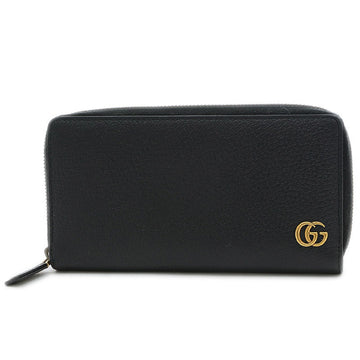 Gucci GG Manmont Round Purse Leather Black 428736