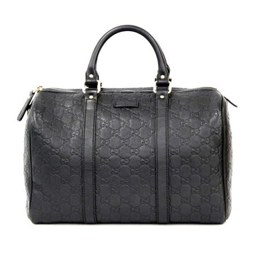 GUCCIsima Handbag Leather Black Women's