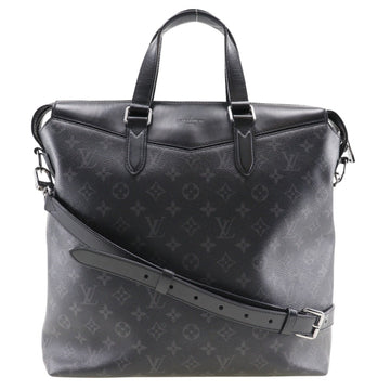 LOUIS VUITTON Tote Explorer Bag M40567 x Monogram Eclipse Canvas Made in France 2016 Black AR4166 Crossbody Shoulder Handbag 2way Double Zipper Men's