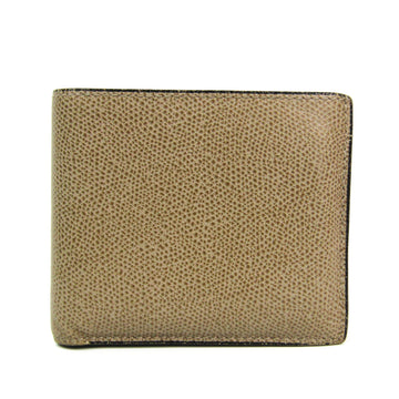 VALEXTRA V8L23 Unisex Leather Wallet [bi-fold] Beige