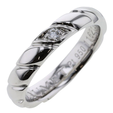 CHAUMET Ring Torsade 1P Width Approx. 3.5mm Platinum PT950 Diamond No. 10.5 Women's