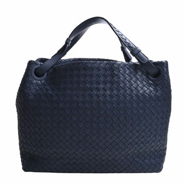 BOTTEGA VENETA Intrecciato Leather Garda Handbag Blue Ladies