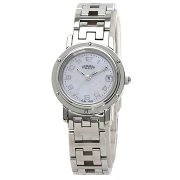 HERMES CL4.210 Clipper Nacle Watch Stainless Steel/SS Women's