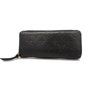 LOUIS VUITTONAuth  Monogram Empreinte Portefeuille Clemence M60171 Noir