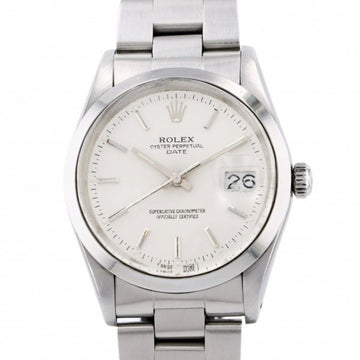 ROLEX Oyster Perpetual Date 15000 Silver Dial Used Watch Women's