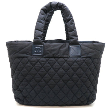 CHANEL Coco Cocoon Tote Women's Bag Nylon Navy