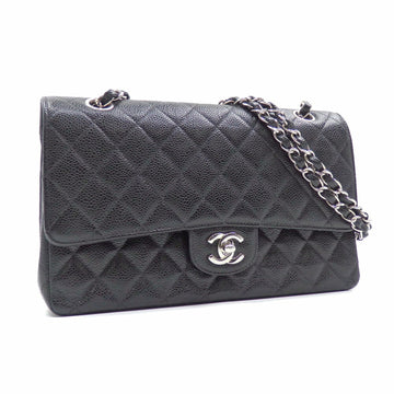 Chanel Bag Ladies Black Caviar Skin A01112 Leather Cocomark