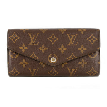 Louis Vuitton Portefeuille Sarah Monogram Long Wallet Canvas Women's