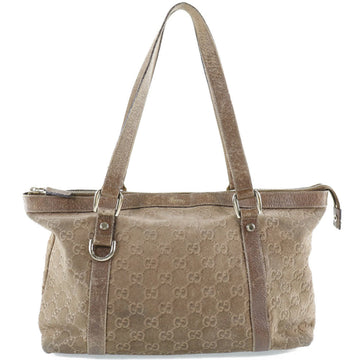 GUCCI Abbey 141470 Suede Beige Ladies Handbag