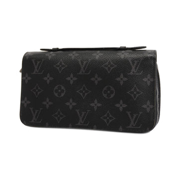 LOUIS VUITTONAuth  Monogram Eclipse Zippy XL M61698 Men's Long Wallet