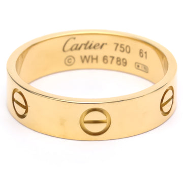 Polished CARTIER Love Ring #61 US 9 1/2 Band 18K Pink Gold PG BF554185