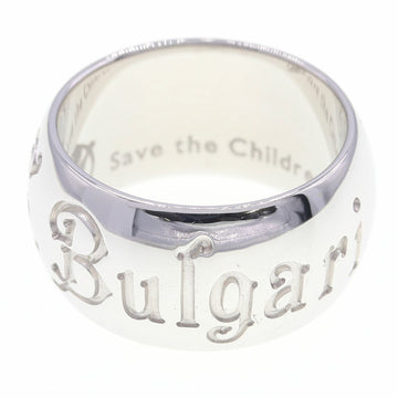 BVLGARI Ring Save the Children Wide SV Sterling Silver 925 Size 49 No. 10 Women's