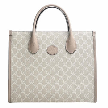 GUCCI GG Supreme Small Tote Bag 659983 Beige Women's