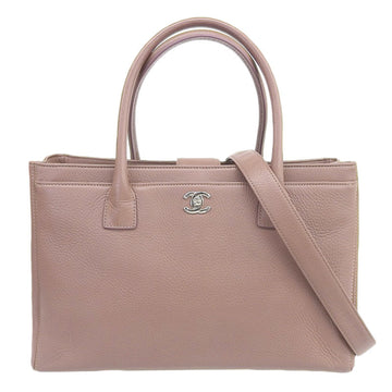 Chanel Bag Executive Tote Women's Shoulder Hand 2way Caviar Smoky Pink Beige