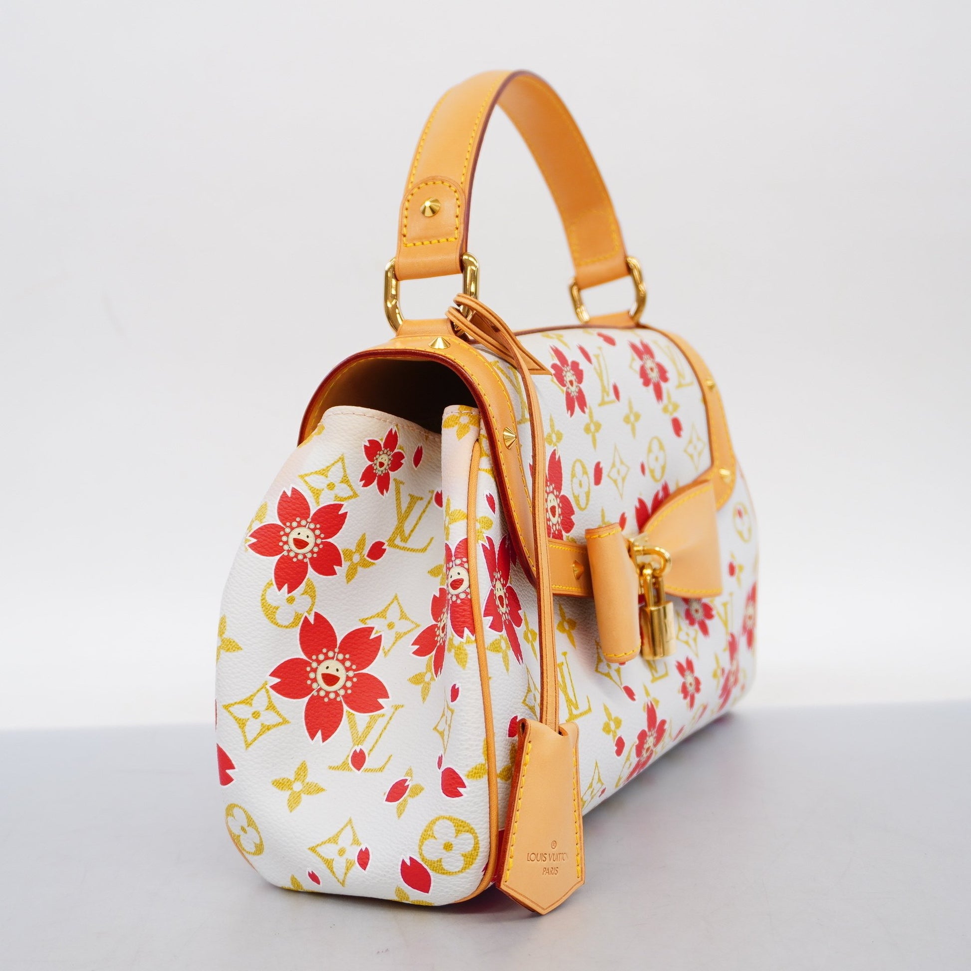LOUIS VUITTON[3ba1045] Auth Handbag Monogram Cherry Blossom Sack Retro