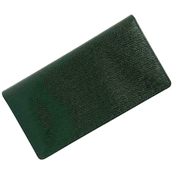 Louis Vuitton Long Wallet Porto Valeur Cult Credit Green Episea Taiga M30394 Leather VI1916 LOUIS VUITTON LV Flap Men's