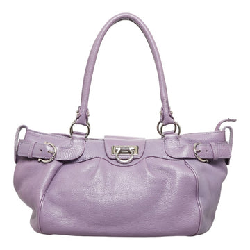 SALVATORE FERRAGAMO Gancini Tote Bag AB-21 A050 Purple Leather Ladies