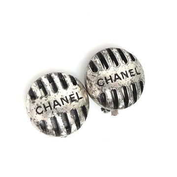 CHANEL earrings metal silver ladies