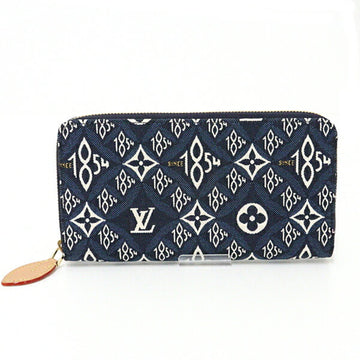 LOUIS VUITTON Zippy Round Wallet Jacquard Monogram M80212 Blue Navy White