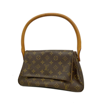 LOUIS VUITTON Shoulder Bag Monogram Looping M51147 Brown Ladies